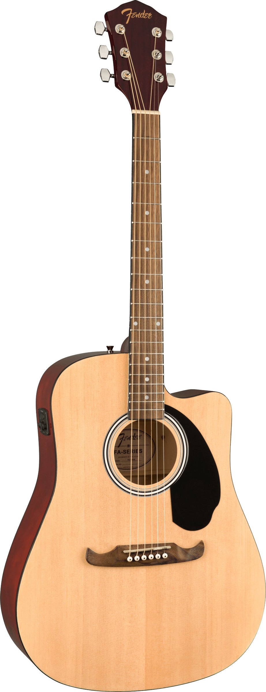 Fender FA125CE 2022 WN Guitarra Electroacústica Dreadnought Natural 2