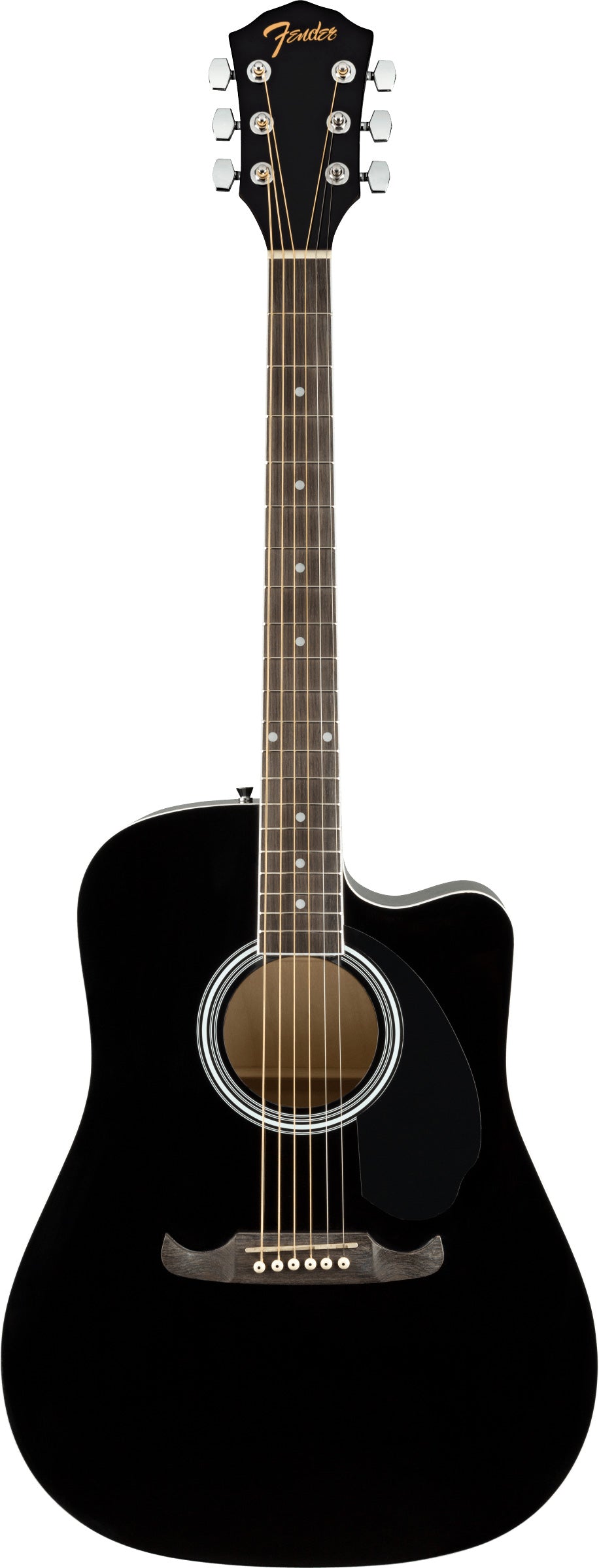 Fender FA125CE 2022 WN Guitarra Electroacústica Dreadnought Negra 1