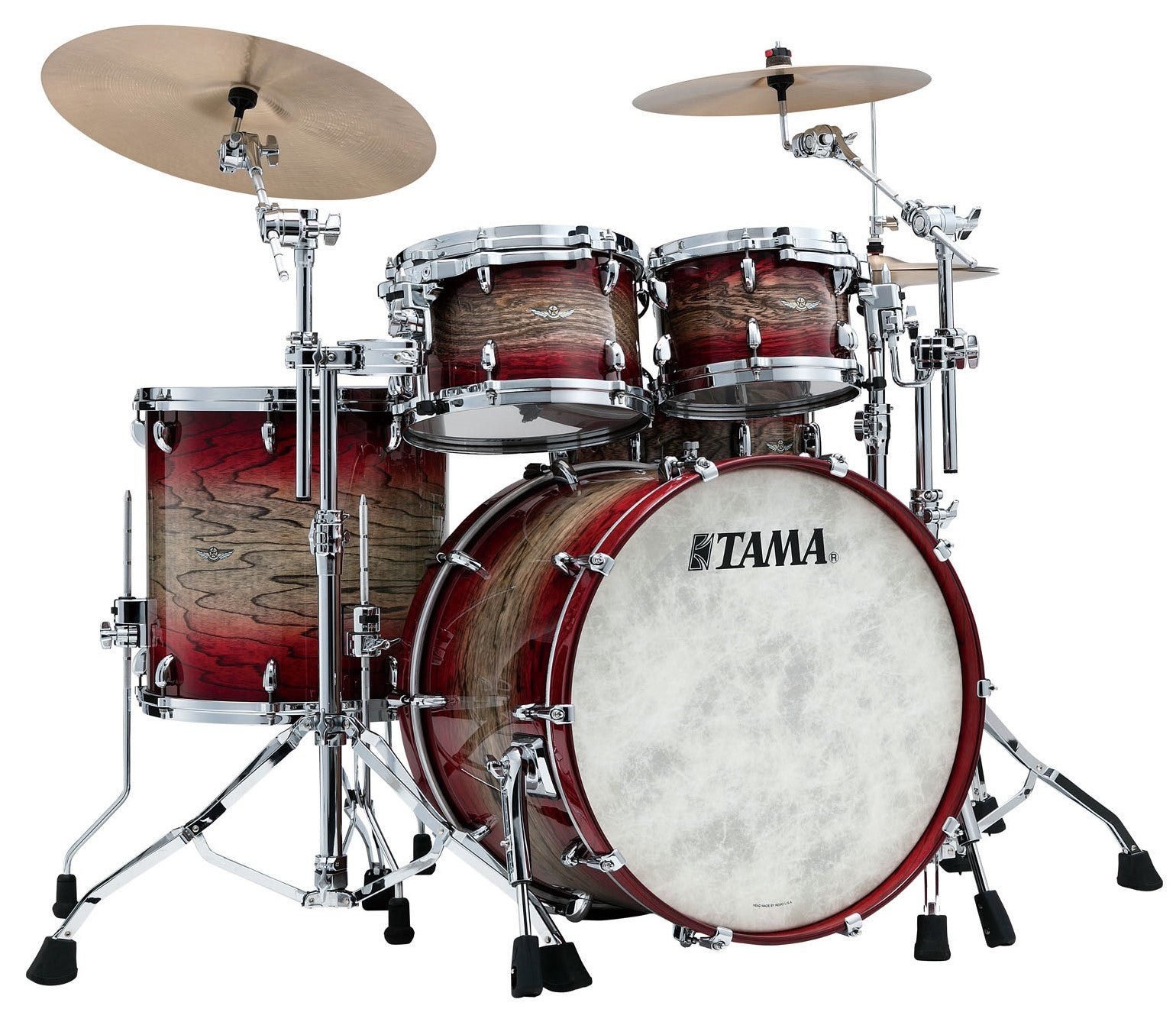 Tama TW42RZS AGJB Star Walnut Batería Acústica Garnet Japanese Sen Burst 8