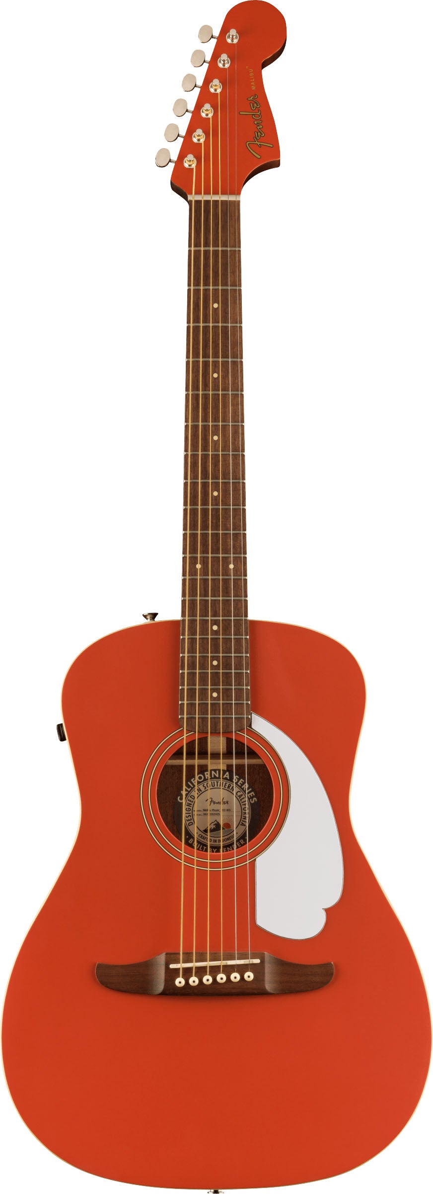 Fender Malibu Player WN Guitarra Electroacústica Fiesta Red 1