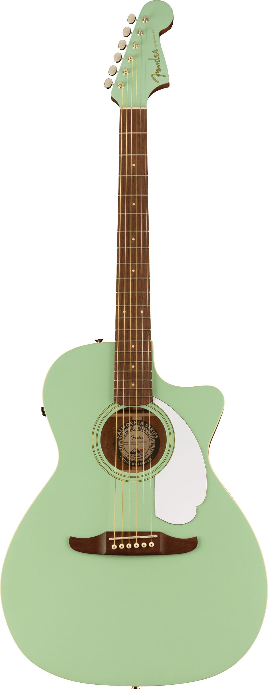 Fender Newporter Player WN Guitarra Electroacústica Surf Green 1