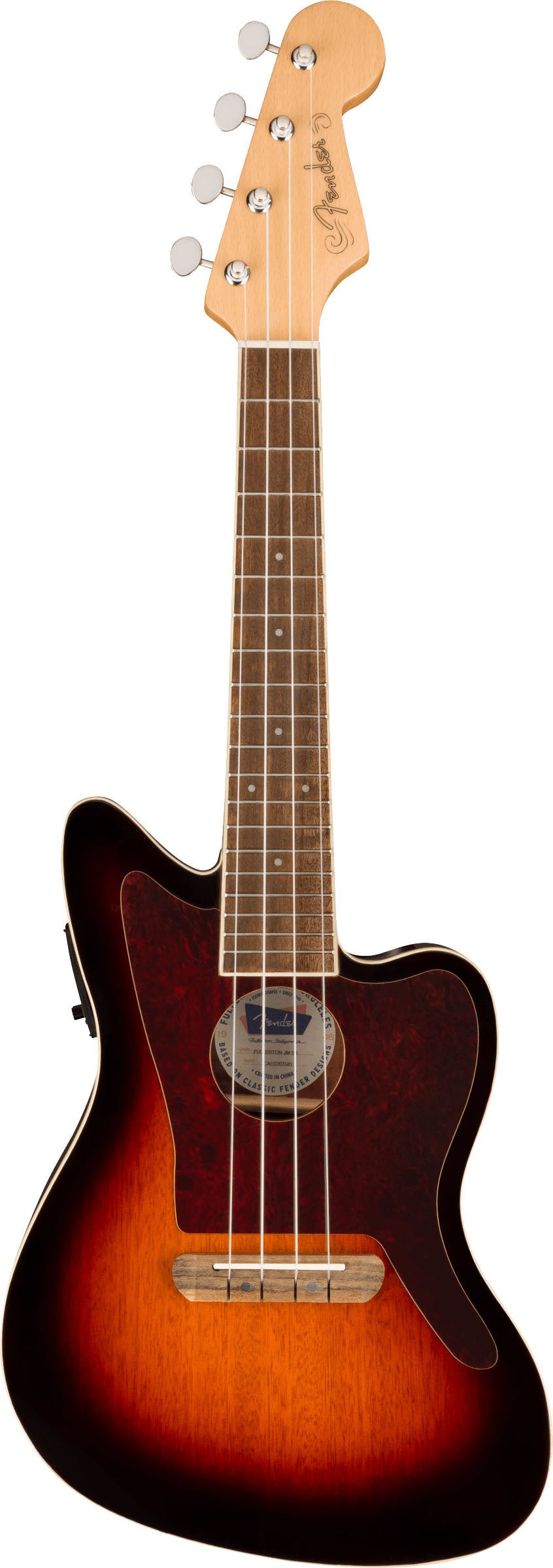 Fender Fullerton Jazzmaster WN Ukelele Electrficado 3 Colores Sunburst 1