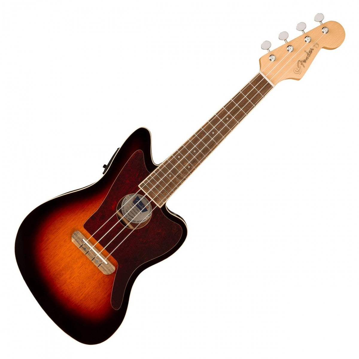 Fender Fullerton Jazzmaster WN Ukelele Electrficado 3 Colores Sunburst 8