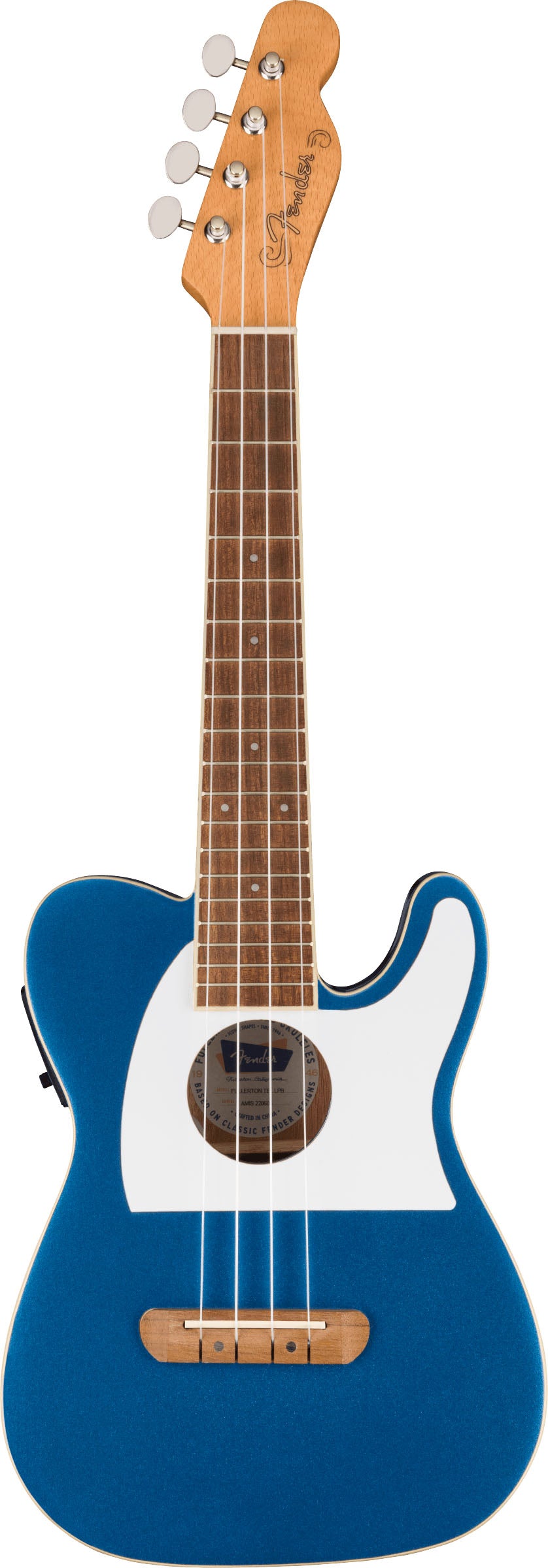 Fender Fullerton Telecaster WN Ukelele Electrificado Lake Placid Blue 1