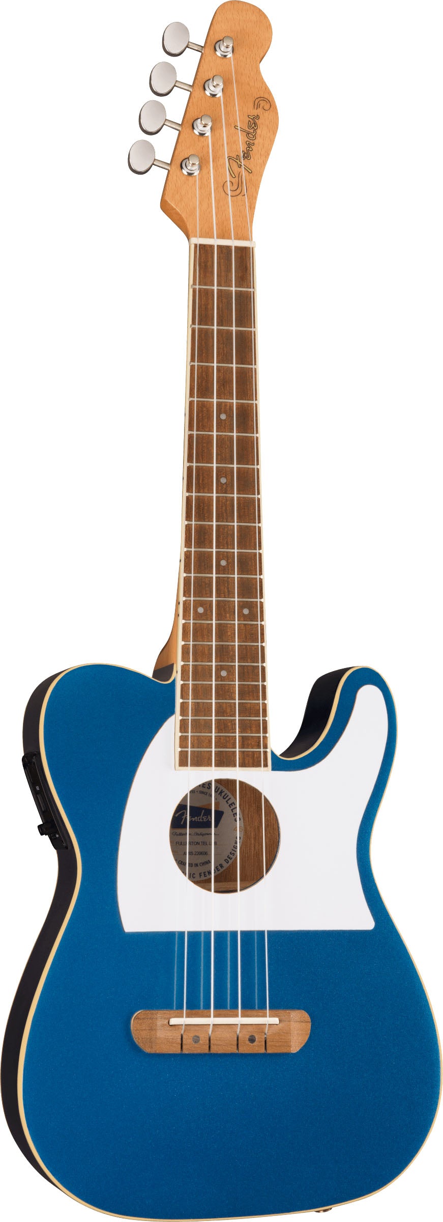 Fender Fullerton Telecaster WN Ukelele Electrificado Lake Placid Blue 2