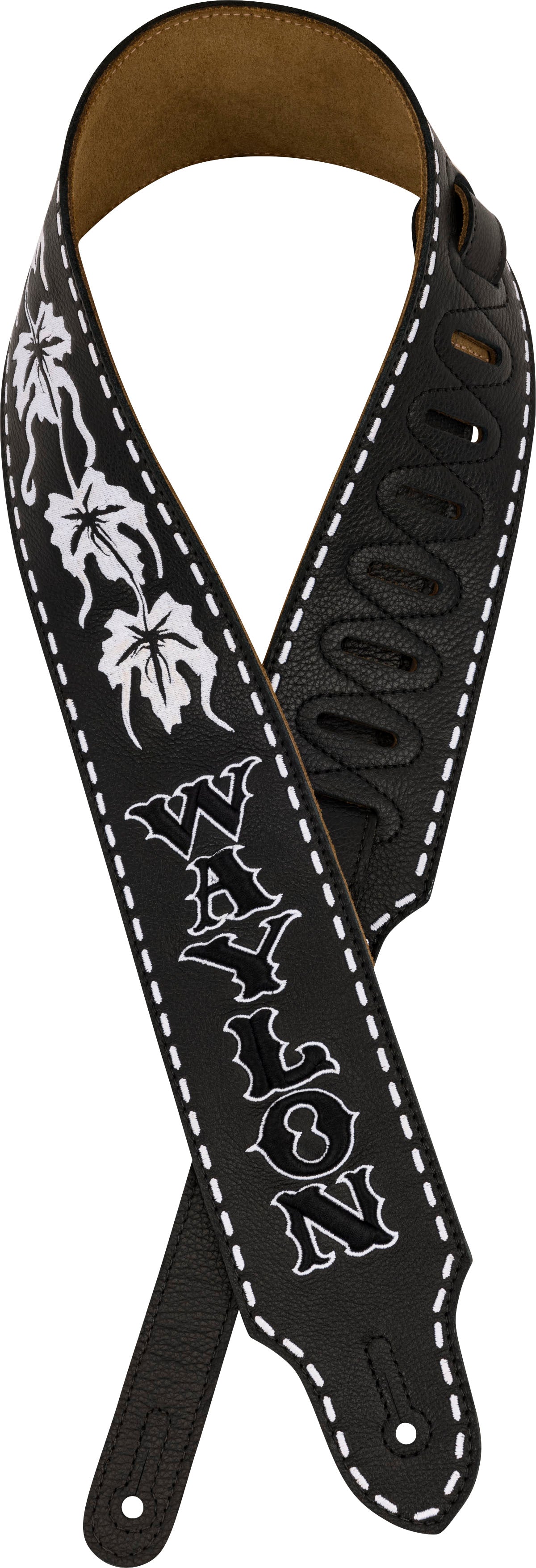 Fender 0990650110 Waylon Jennings Signature Strap Black Correa Guitarra Negra 1