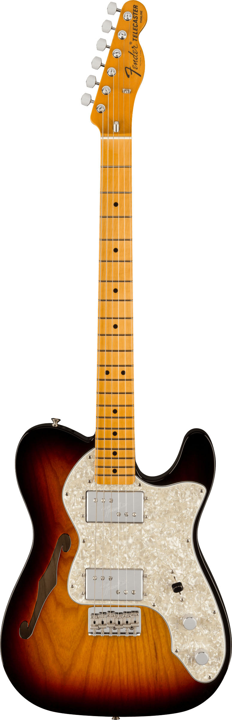 Fender American Vintage II 1972 Telecaster Thinline MN Guitarra Eléctrica 3 Colores Sunburst 1