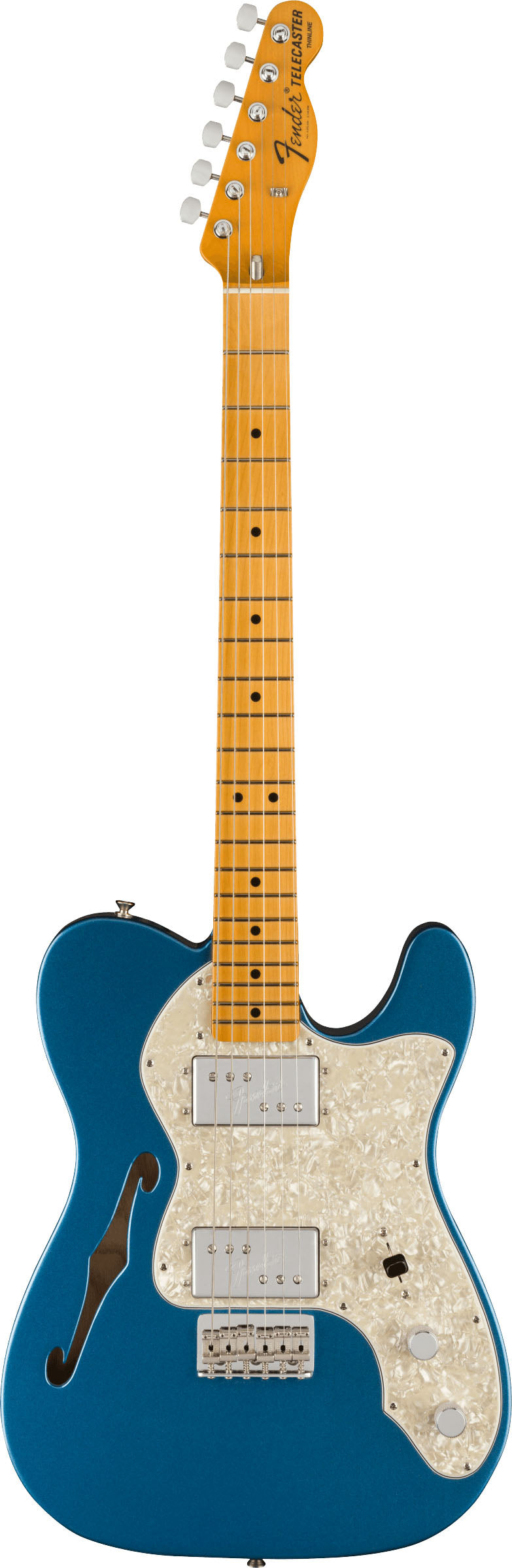 Fender American Vintage II 1972 Telecaster Thinline MN Guitarra Eléctrica Lake Placid Blue 1