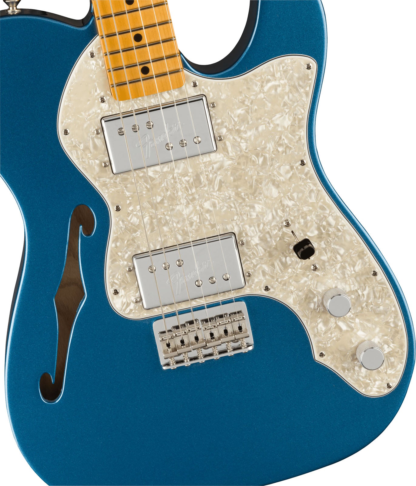 Fender American Vintage II 1972 Telecaster Thinline MN Guitarra Eléctrica Lake Placid Blue 4