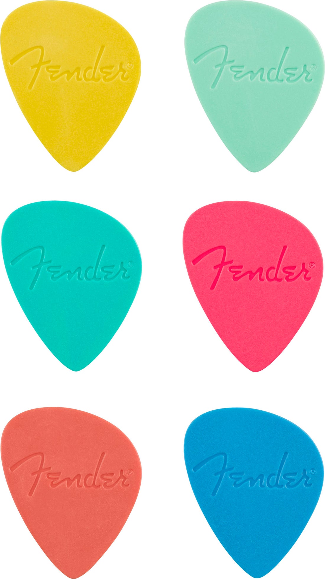 Fender 1989999104 Pack 6 Púas OfFSet Multicolor 1