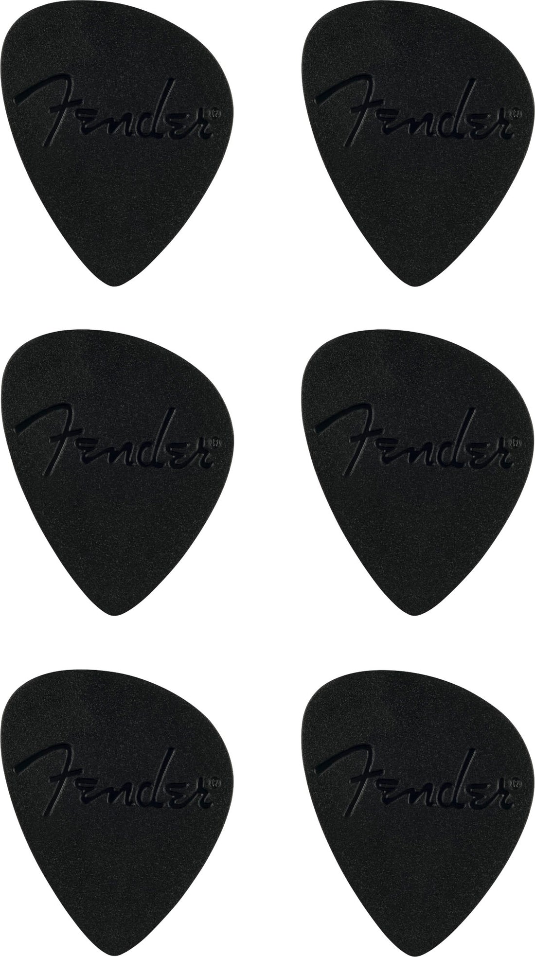 Fender 1989999103 Pack 6 Púas OfFSet Negras 1