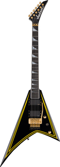 Jackson RR24MG MJ Series Rhoads EB Guitarra Eléctrica Black with Yellow Pinstripes 1