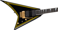 Jackson RR24MG MJ Series Rhoads EB Guitarra Eléctrica Black with Yellow Pinstripes 3