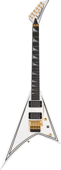 Jackson RR24MG MJ Series Rhoads EB Guitarra Eléctrica White with Black Pinstripes 1