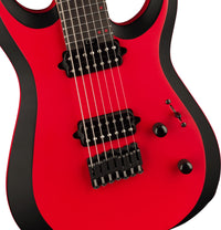 Jackson Pro Plus Dinky Modern MDK7 HT EB Guitarra Eléctrica 7 Cuerdas Sat. Red Black Bevels 4