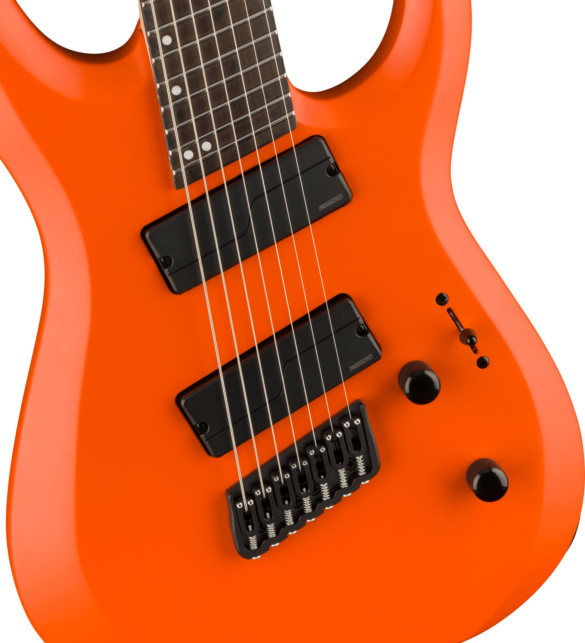 Jackson Pro Plus Dinky Modern HT7 MS EB Guitarra Eléctrica 7 Cuerdas Satin Orange Crush 4