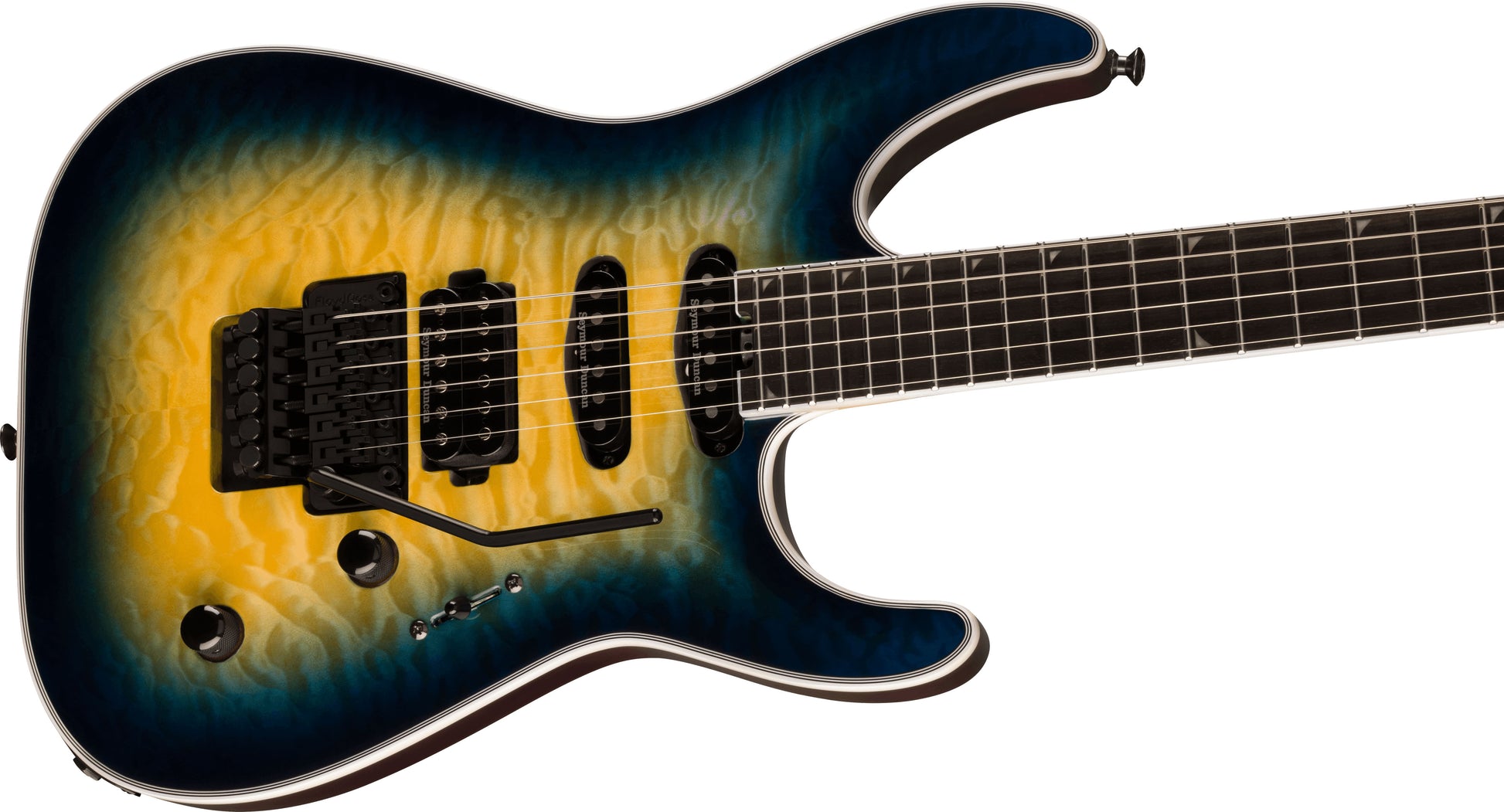 Jackson Pro Plus Series Soloist SLA3Q EB Guitarra Eléctrica Amber Blue Burst 3