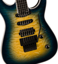 Jackson Pro Plus Series Soloist SLA3Q EB Guitarra Eléctrica Amber Blue Burst 4