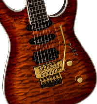 Jackson Pro Plus Series Soloist SLA3Q EB Guitarra Eléctrica Amber Tiger Eye 4