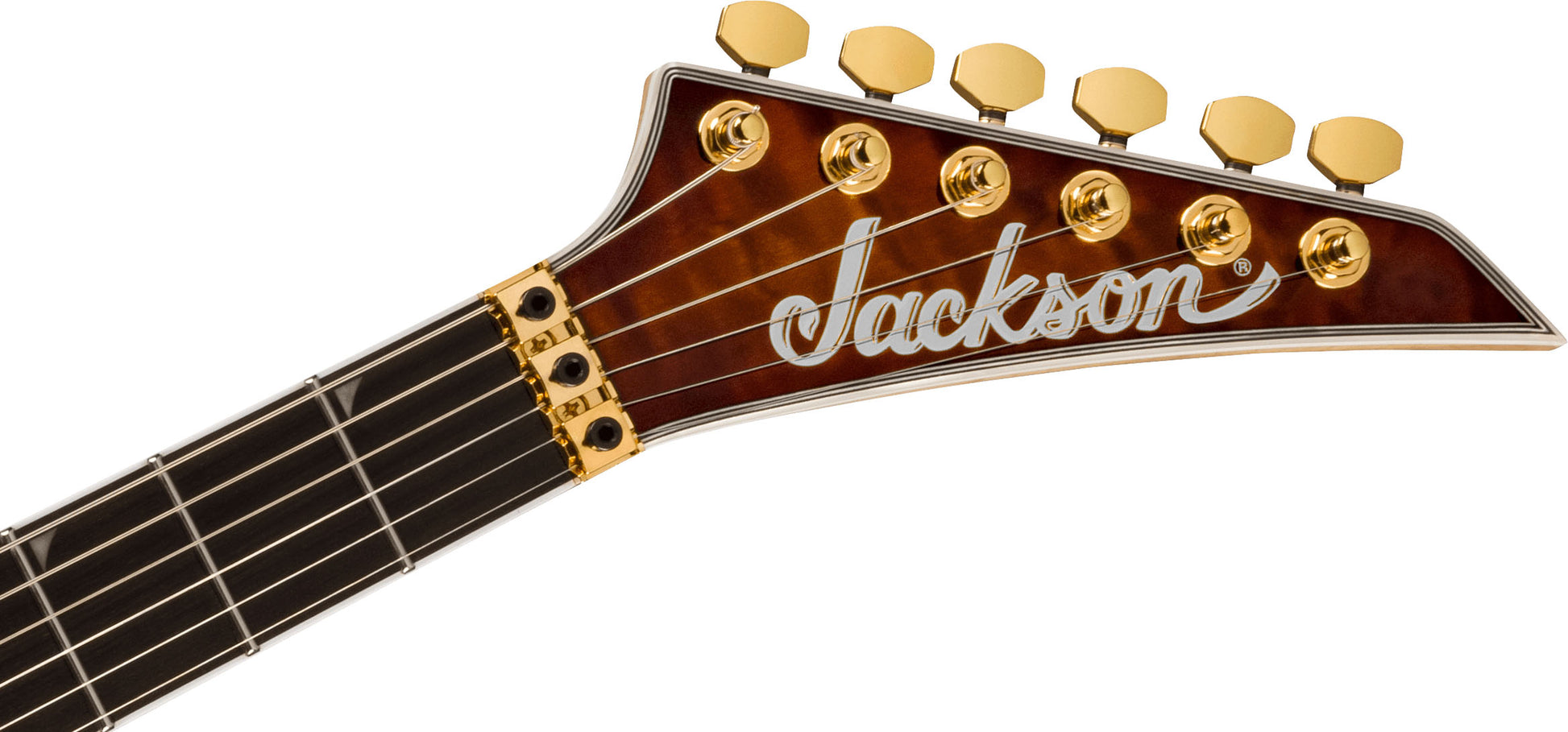 Jackson Pro Plus Series Soloist SLA3Q EB Guitarra Eléctrica Amber Tiger Eye 5