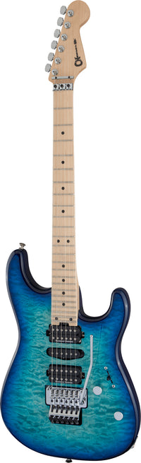 Charvel MJ San Dimas Style 1 HSH FR M QM MN Guitarra Eléctrica Caribbean Burst 3