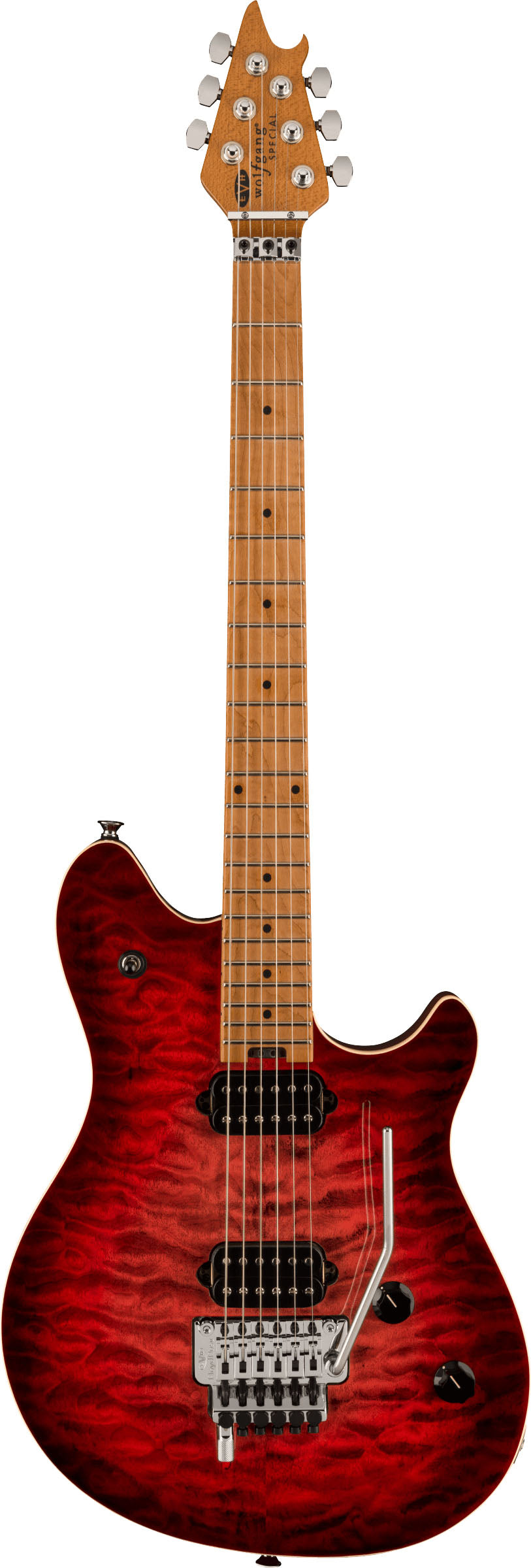 EVH Wolfgang Special QM Baked MN Guitarra Eléctrica Sangria 1