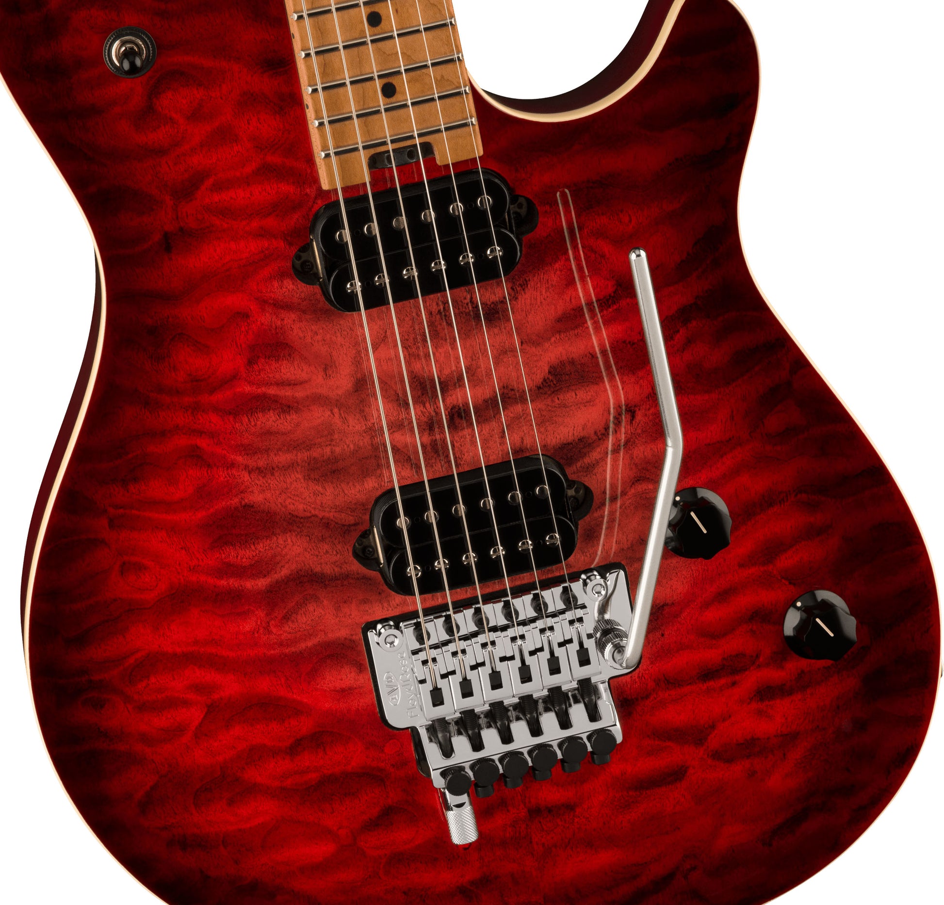 EVH Wolfgang Special QM Baked MN Guitarra Eléctrica Sangria 4