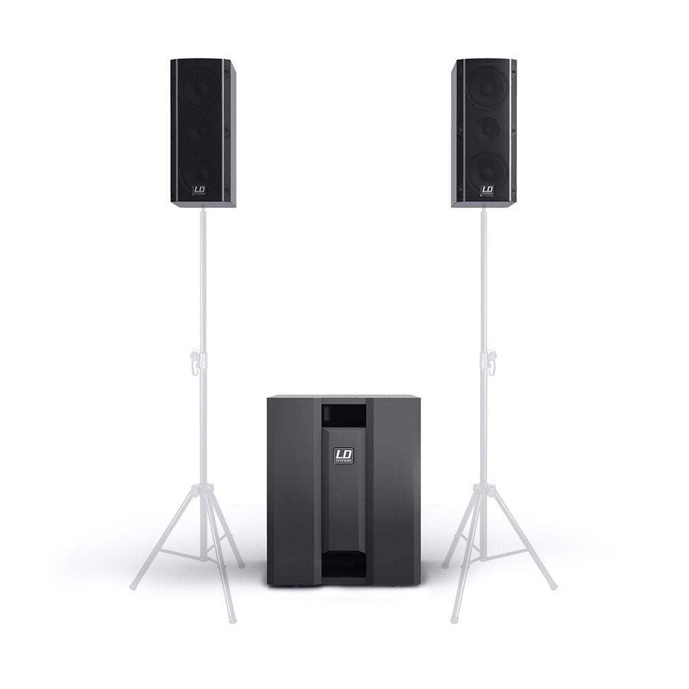 LD Systems DAVE 8 Roadie Sistema PA Activo Portátil con Mezclador 3 Canales 10