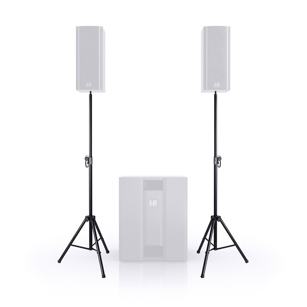 LD Systems DAVE 8 SET2 2 Soportes con Funda + 2 Cables para Sistemas DAVE8 2