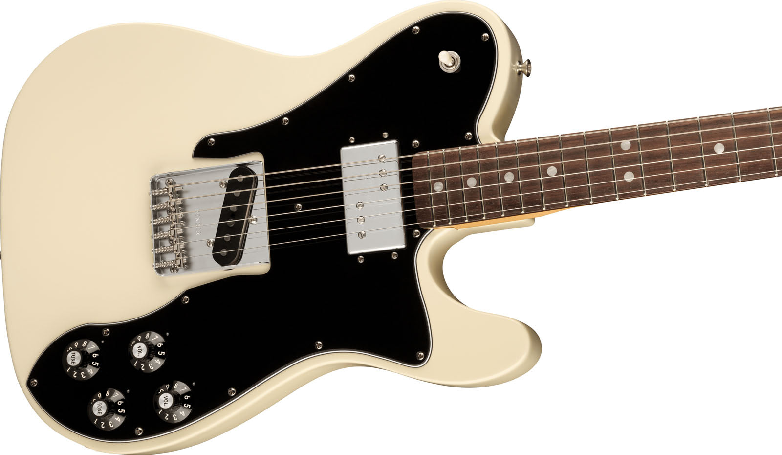 Fender American Vintage II 1977 Telecaster Custom RW Guitarra Eléctrica Olympic White 2