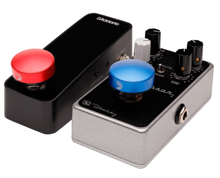 Daddario FST02BURD Pack 2 Tapas para Pulsadores Pedal Azul y Rojo 2