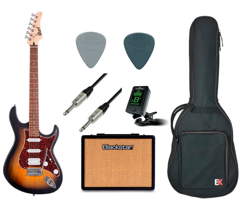 Cort -Pack- Principiante Guitarra Eléctrica Cort G100 OPSB + Amplificador y Accesorios 1