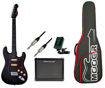 Mooer -Pack- MSC10 PRO BLKT Guitarra Eléctrica + Amplificador y Accesorios 1
