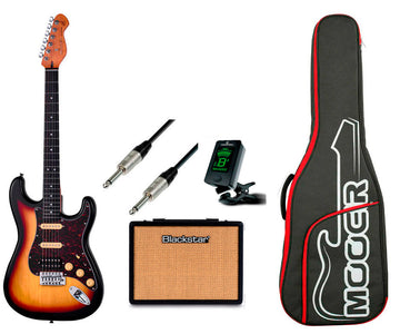 Mooer -Pack- MSC10 PRO SB Guitarra Eléctrica + Amplificador y Accesorios 1