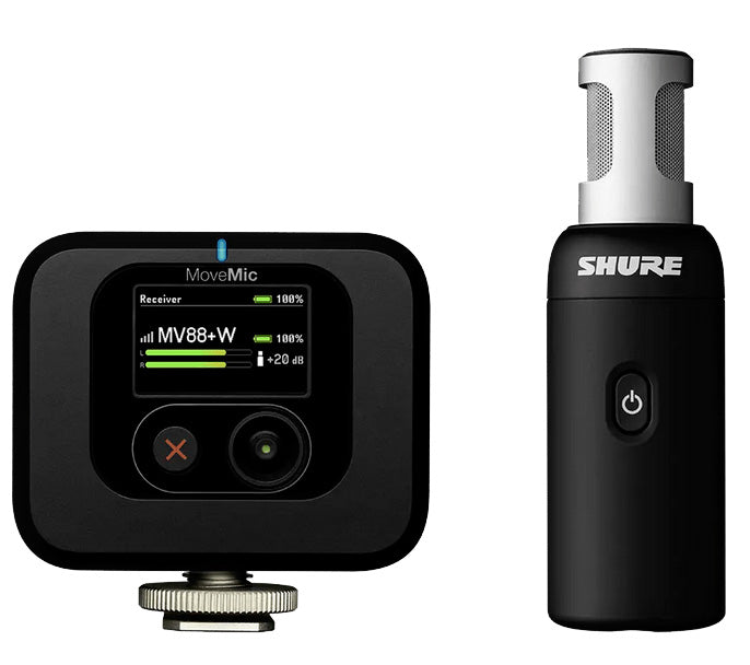 Shure Movemic 88+ Plus Kit Micrófono Inalámbrico con Receptor para Grabar Video 1