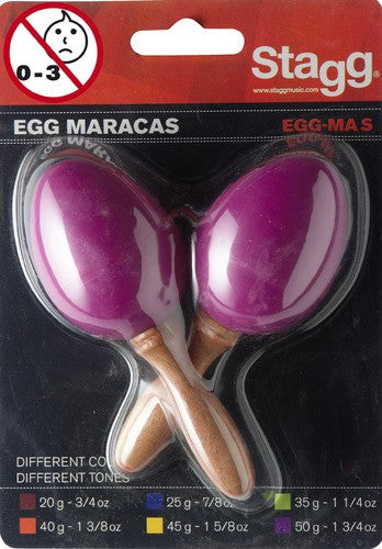 Stagg EGG-MA SMG Par de Maracas de Huevo de Plástico Magenta. 1