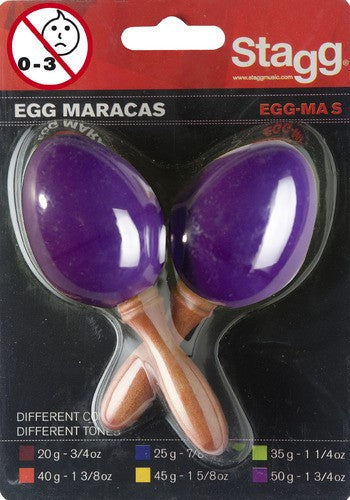 Stagg EGG-MA SPP Par de Maracas de Huevo de Plástico Violeta 1