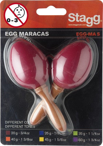 Stagg EGG-MA SRD Par de Maracas de Huevo de Plástico Rojo 1