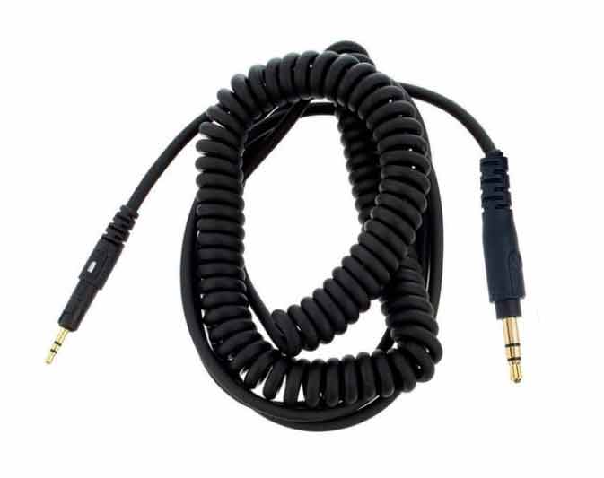 Audio Technica 387301610 Cable Rizado 1.2 Metros para Auriculares M40X y M50X Negro 1