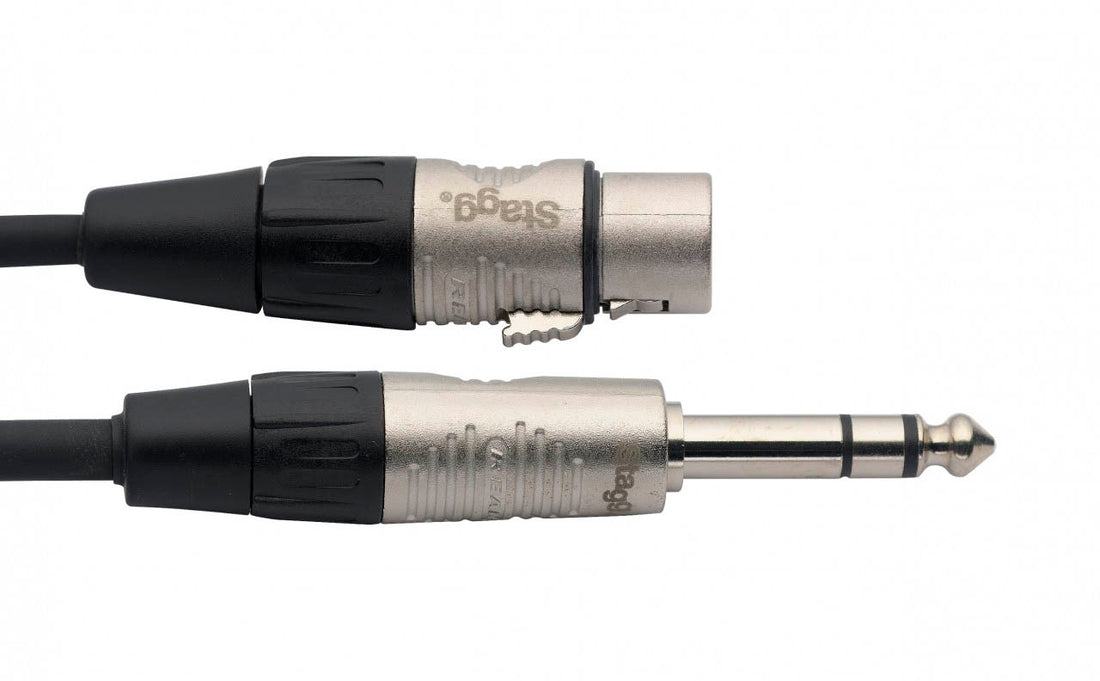 Auvisa NAC1PSXFR Cable Jack Macho Estéreo XLR Hembra 1 metro 1