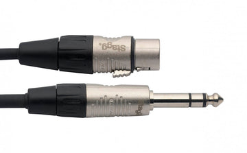 Auvisa NAC1PSXFR Cable Jack Macho Estéreo XLR Hembra 1 metro 1