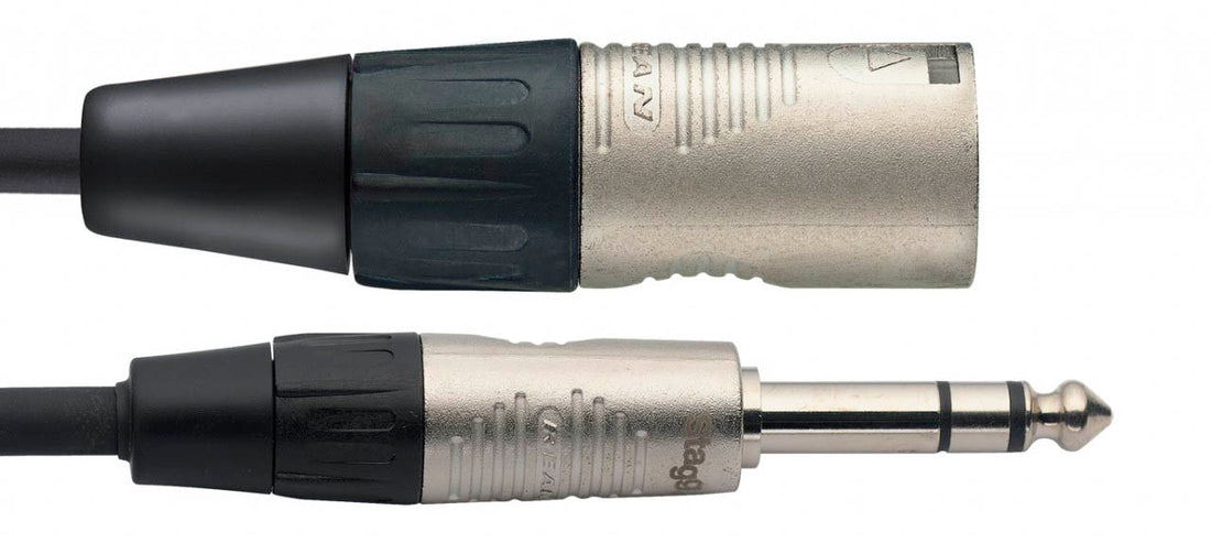 Auvisa NAC1PSXMR Cable Jack Macho Estéreo XLR Macho 1 metro 1