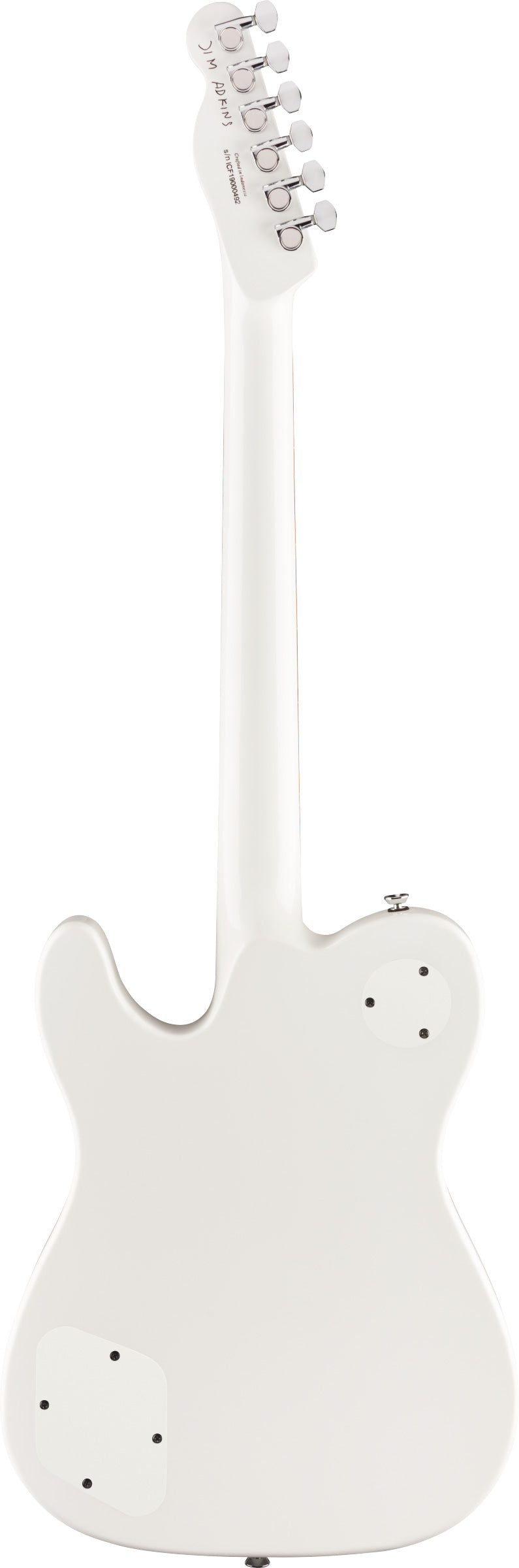 Fender JA90 Jim Adkins Telecaster Thinline IL Guitarra Eléctrica Blanca 2