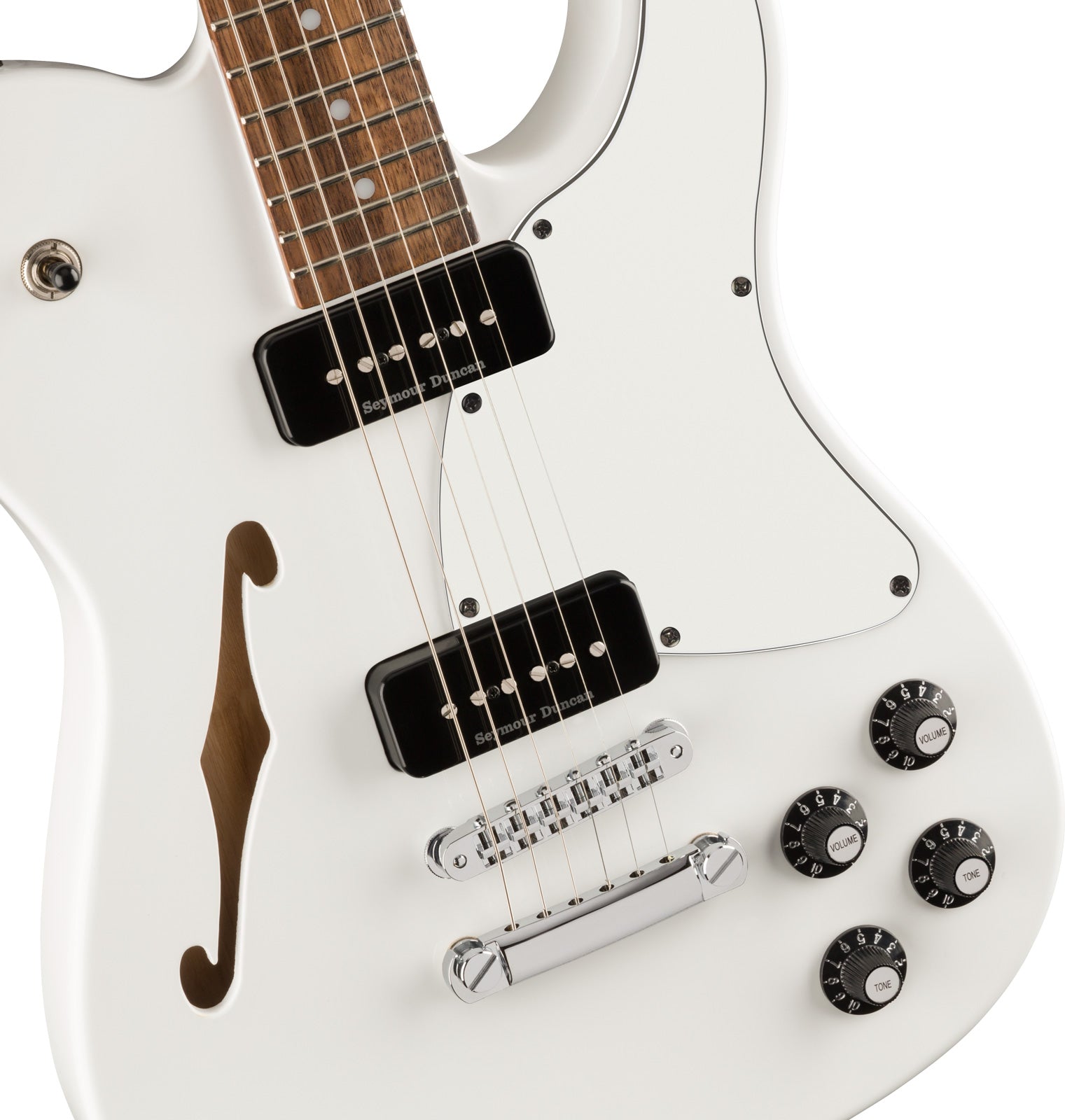 Fender JA90 Jim Adkins Telecaster Thinline IL Guitarra Eléctrica Blanca 4