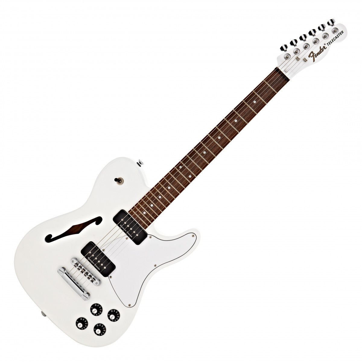 Fender JA90 Jim Adkins Telecaster Thinline IL Guitarra Eléctrica Blanca 7