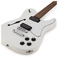 Fender JA90 Jim Adkins Telecaster Thinline IL Guitarra Eléctrica Blanca 10