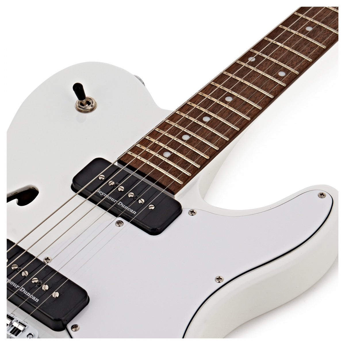 Fender JA90 Jim Adkins Telecaster Thinline IL Guitarra Eléctrica Blanca 11