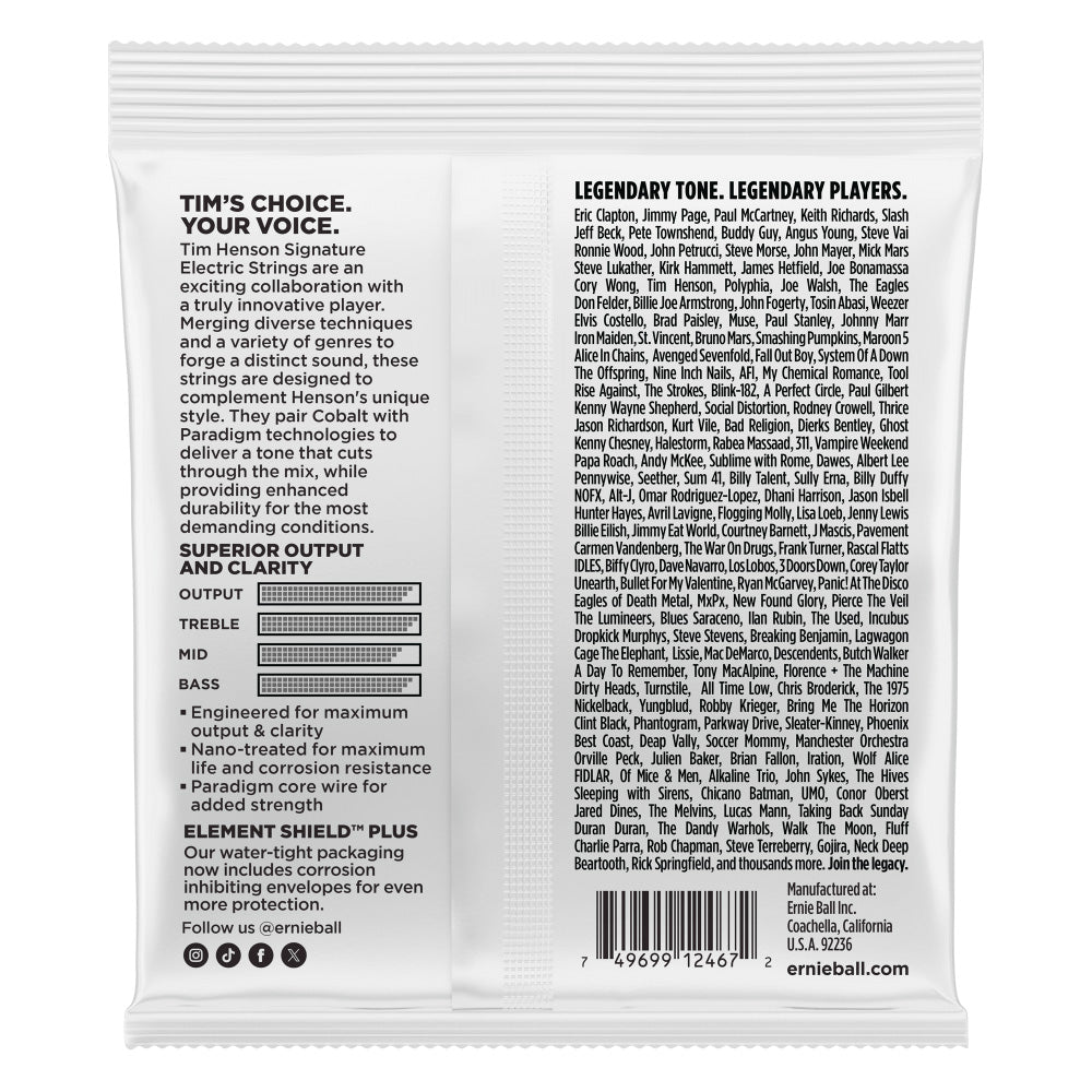 Ernie Ball 3826 Tim Henson Signature Juego Cuerdas Guitarra Eléctrica 0095-046 2