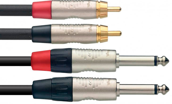 Auvisa NTC6PCMR Cable 2 x RCA 2 x Jack Macho 6 metros 1