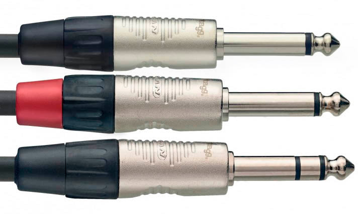 Auvisa NYC1 PS2PR Cable Jack Estéreo 2 x Jack 1 metro 1